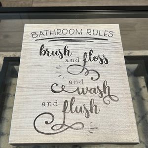 Bathroom canvas wall art
